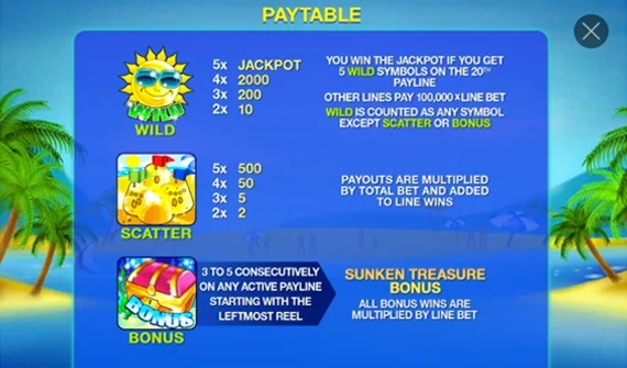 beach-life-paytable