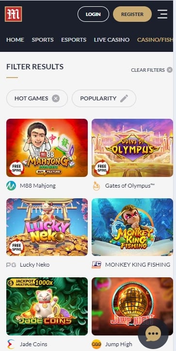 M88 Casino Games