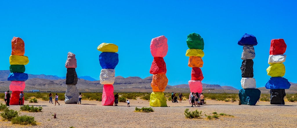 Seven Magic Mountains by Ugo Rondinone