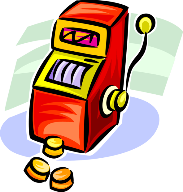 A slot machine illustration