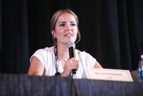 Utah state Rep. Kera Birkeland speaking at a conference. 